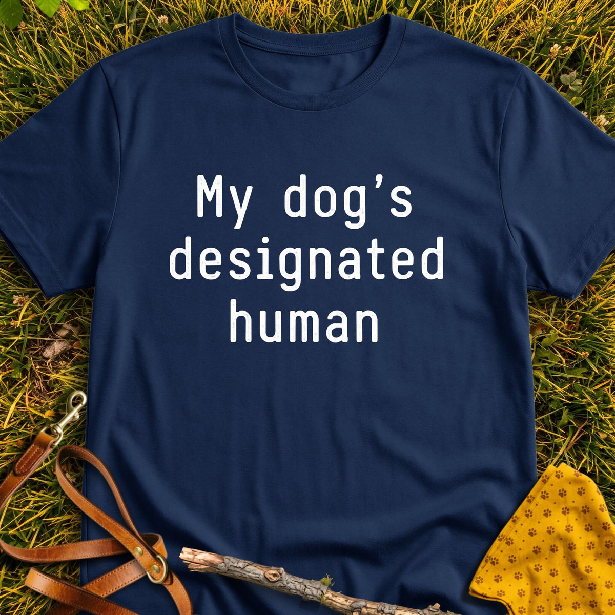 Designated Human T-shirt in Navy - Furever Mode rescue dog tee