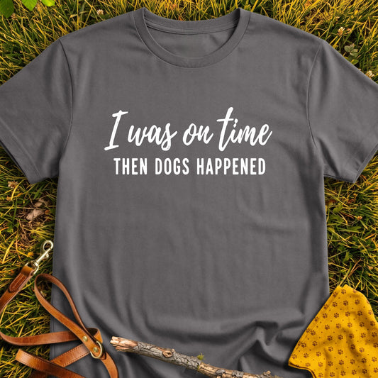 Dog Delay T-shirt in Charcoal - Furever Mode rescue dog tee