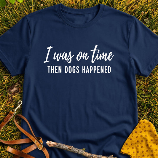 Dog Delay T-shirt in Navy - Furever Mode rescue dog tee