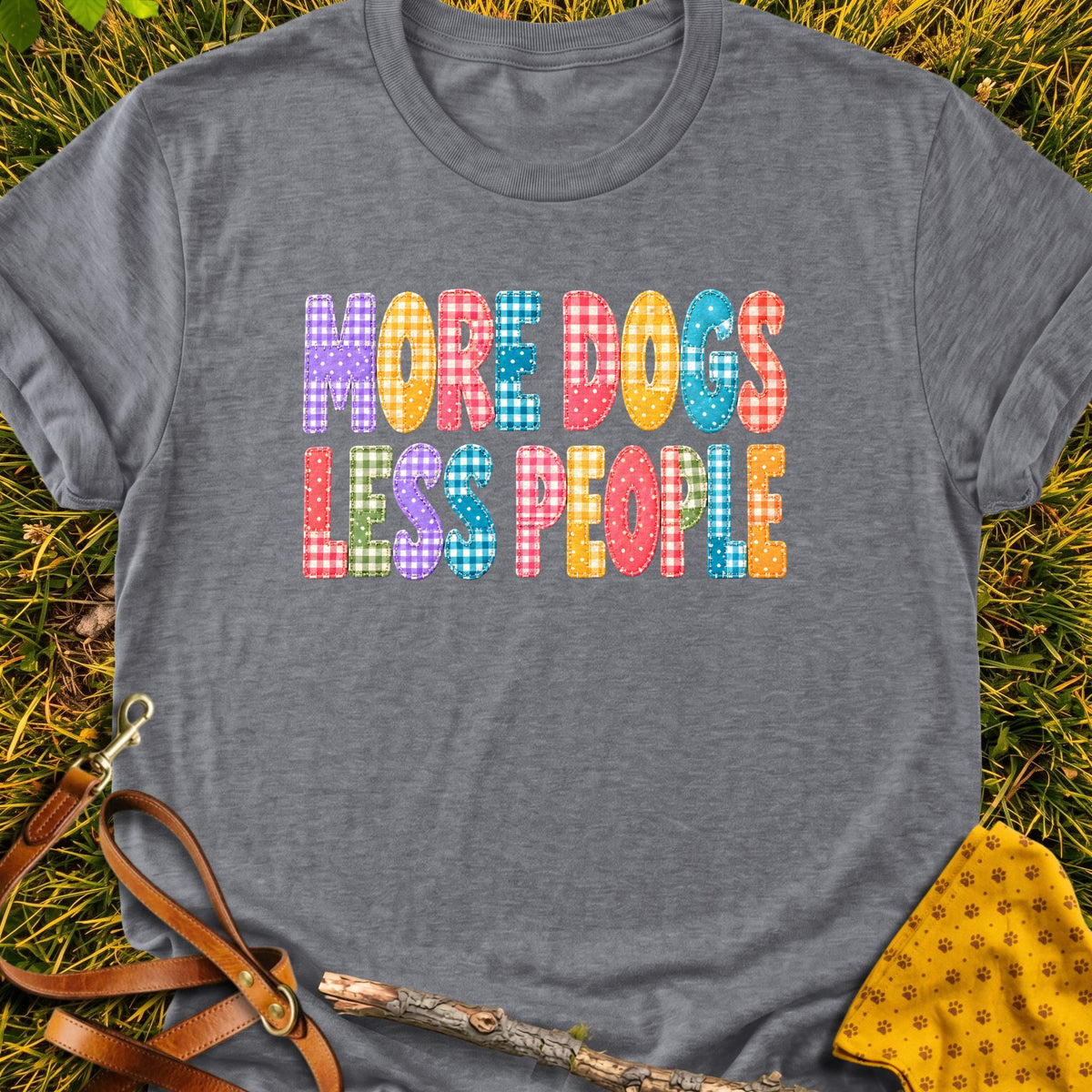 Dog People T-shirt in Graphite Heather - Furever Mode rescue dog tee