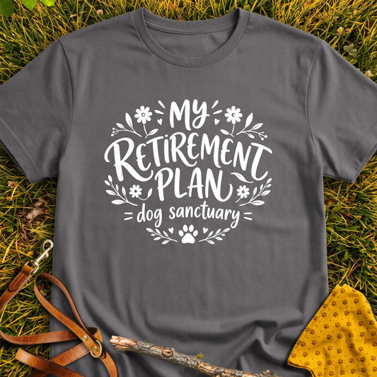 Dog Sanctuary T-shirt in Charcoal - Furever Mode rescue dog tee