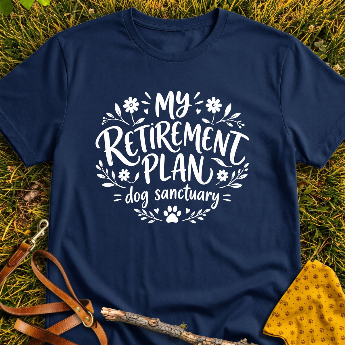 Dog Sanctuary T-shirt in Navy - Furever Mode rescue dog tee