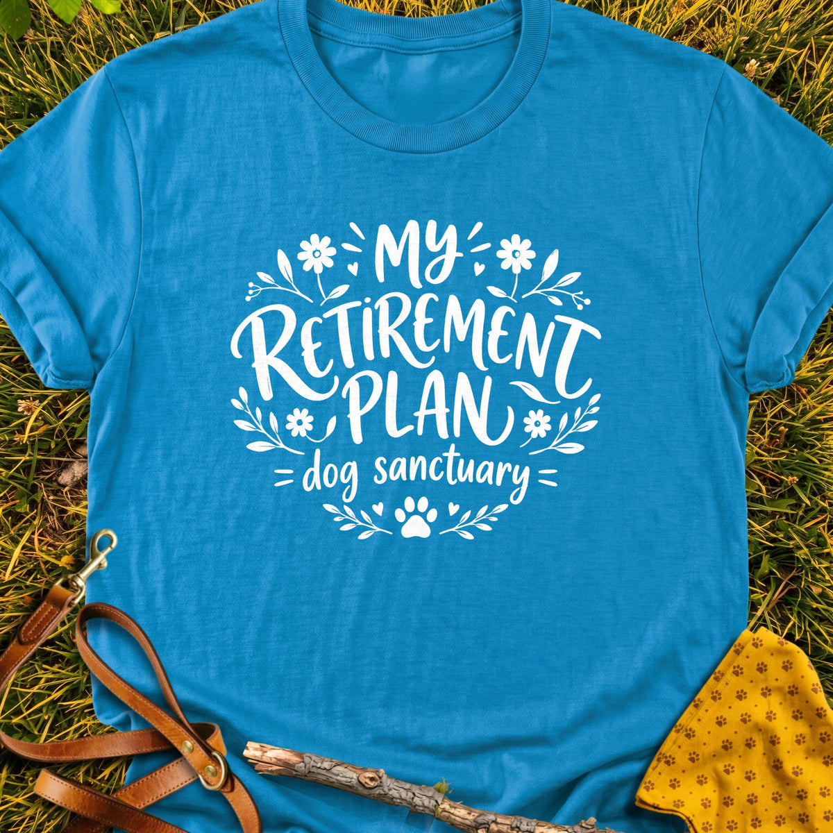 Dog Sanctuary T-shirt in Sapphire - Furever Mode rescue dog tee