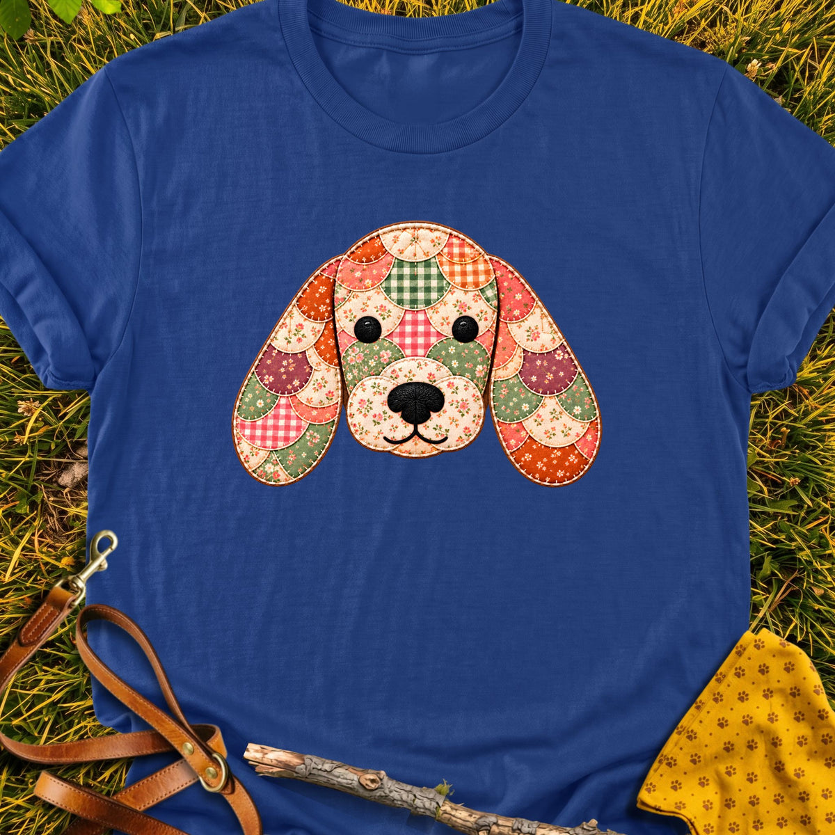 Floppy Face T-shirt in Metro Blue - Furever Mode rescue dog tee