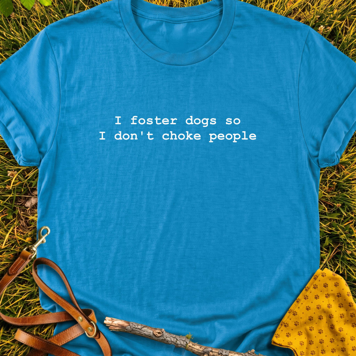 Foster Dogs T-shirt in Sapphire - Furever Mode rescue dog tee