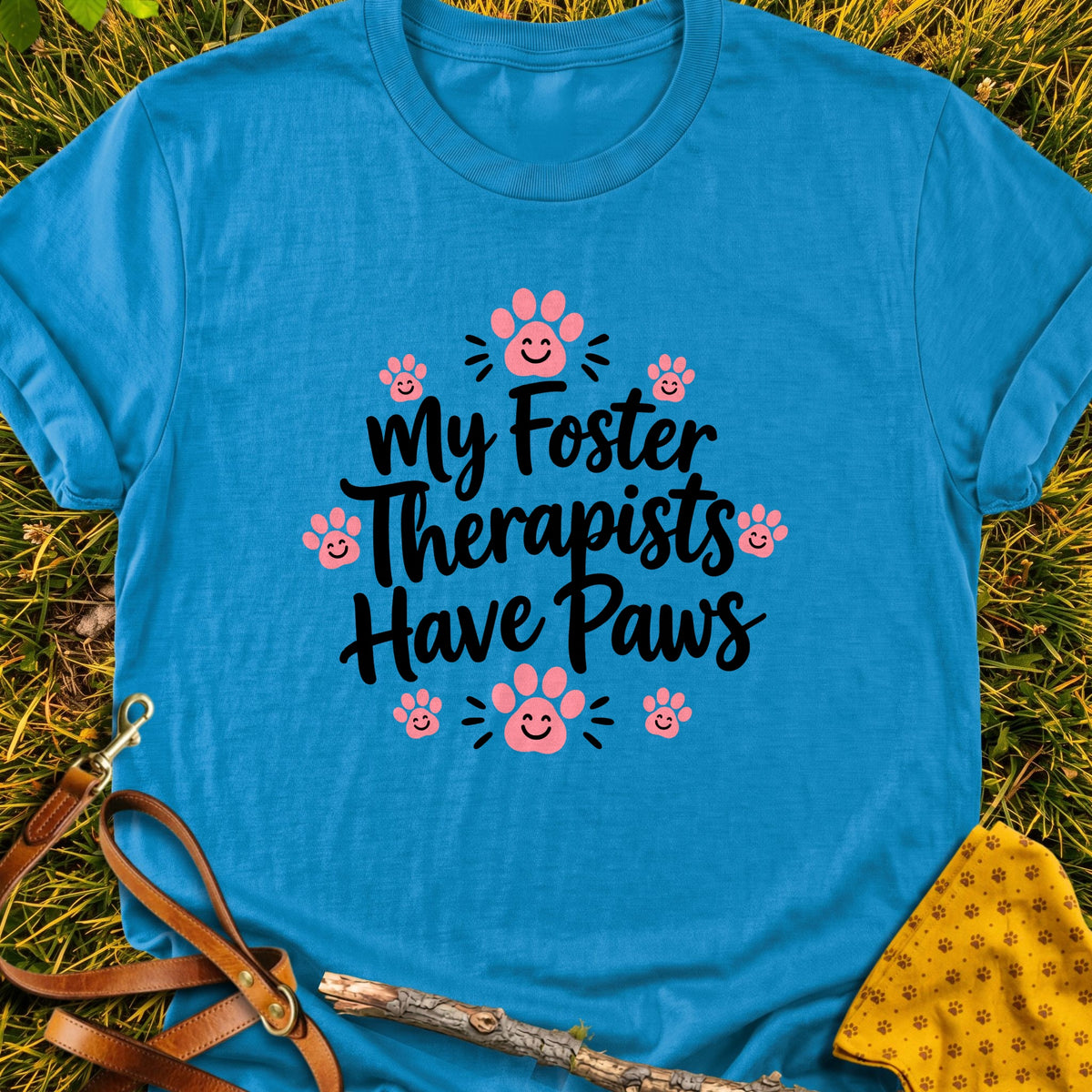 Foster Therapists T-shirt in Sapphire - Furever Mode rescue dog tee
