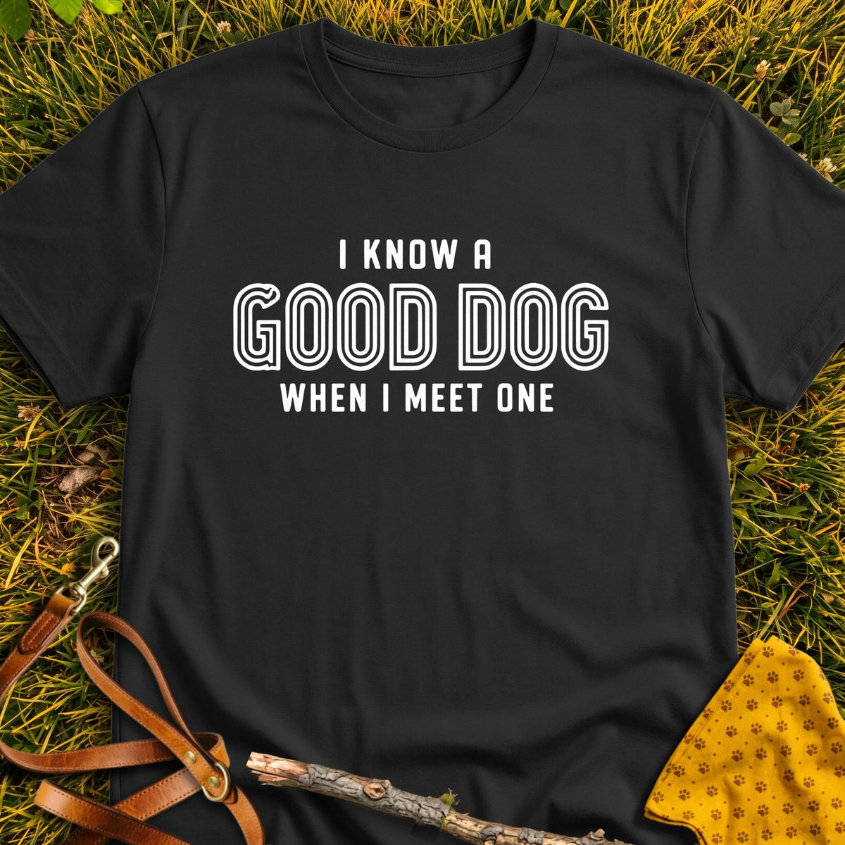Good Company T-shirt in Black - Furever Mode rescue dog tee