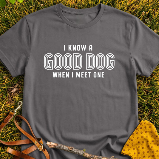 Good Company T-shirt in Charcoal - Furever Mode rescue dog tee