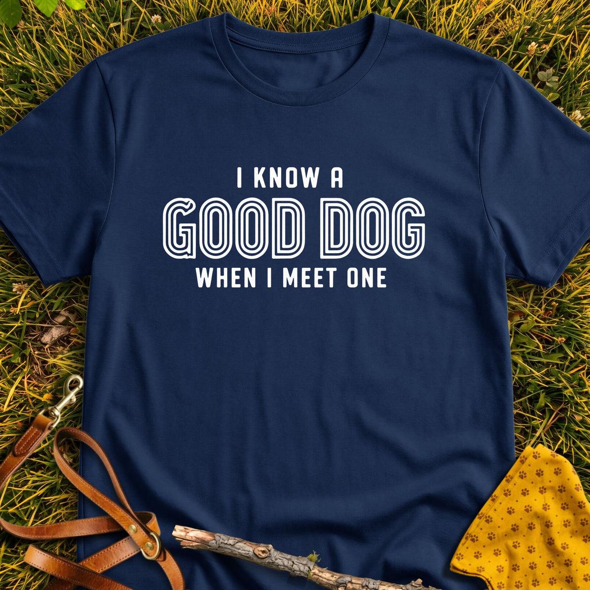 Good Company T-shirt in Navy - Furever Mode rescue dog tee