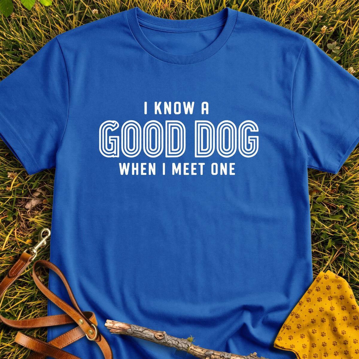 Good Company T-shirt in Royal - Furever Mode rescue dog tee