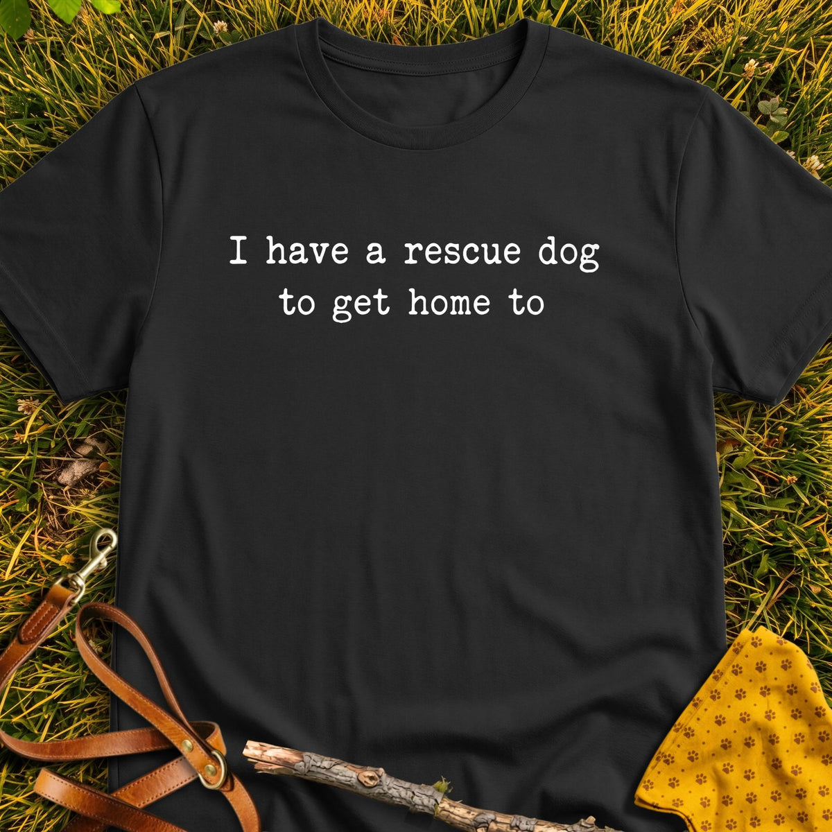 Homeward T-shirt in Black - Furever Mode rescue dog tee