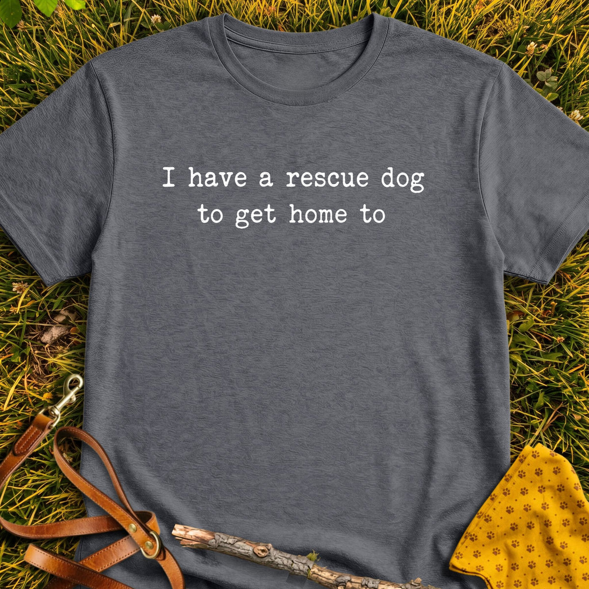 Homeward T-shirt in Dark Heather - Furever Mode rescue dog tee