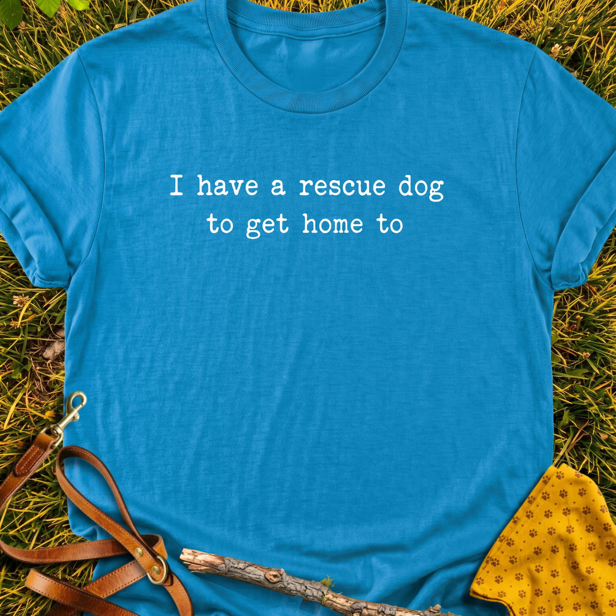 Homeward T-shirt in Sapphire - Furever Mode rescue dog tee