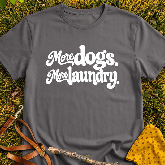 Laundry Lettering T-shirt in Charcoal - Furever Mode rescue dog tee