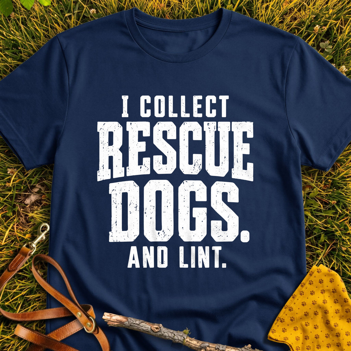 Lint Collection T-shirt in Navy - Furever Mode rescue dog tee