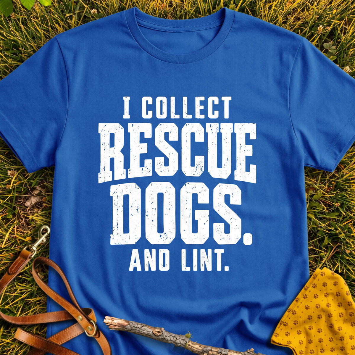 Lint Collection T-shirt in Royal - Furever Mode rescue dog tee