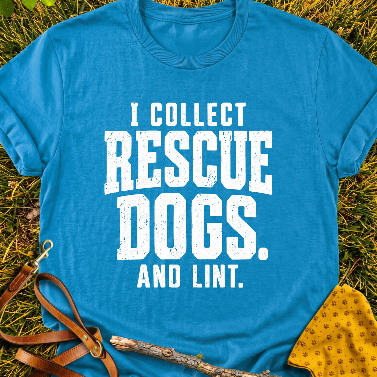 Lint Collection T-shirt in Sapphire - Furever Mode rescue dog tee