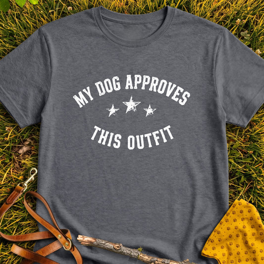 Outfit Approved T-shirt in Dark Heather - Furever Mode rescue dog tee