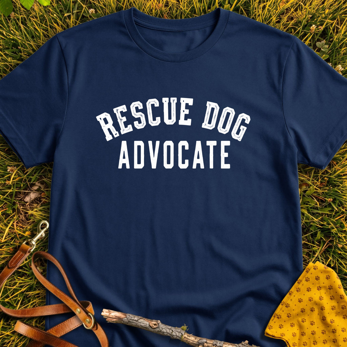 Rescue Advocate T-shirt in Navy - Furever Mode rescue dog tee