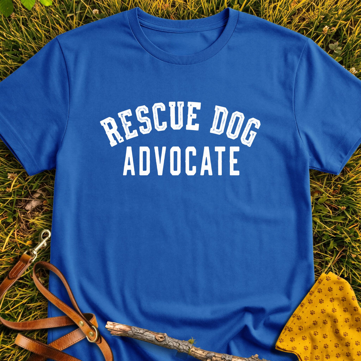 Rescue Advocate T-shirt in Royal - Furever Mode rescue dog tee