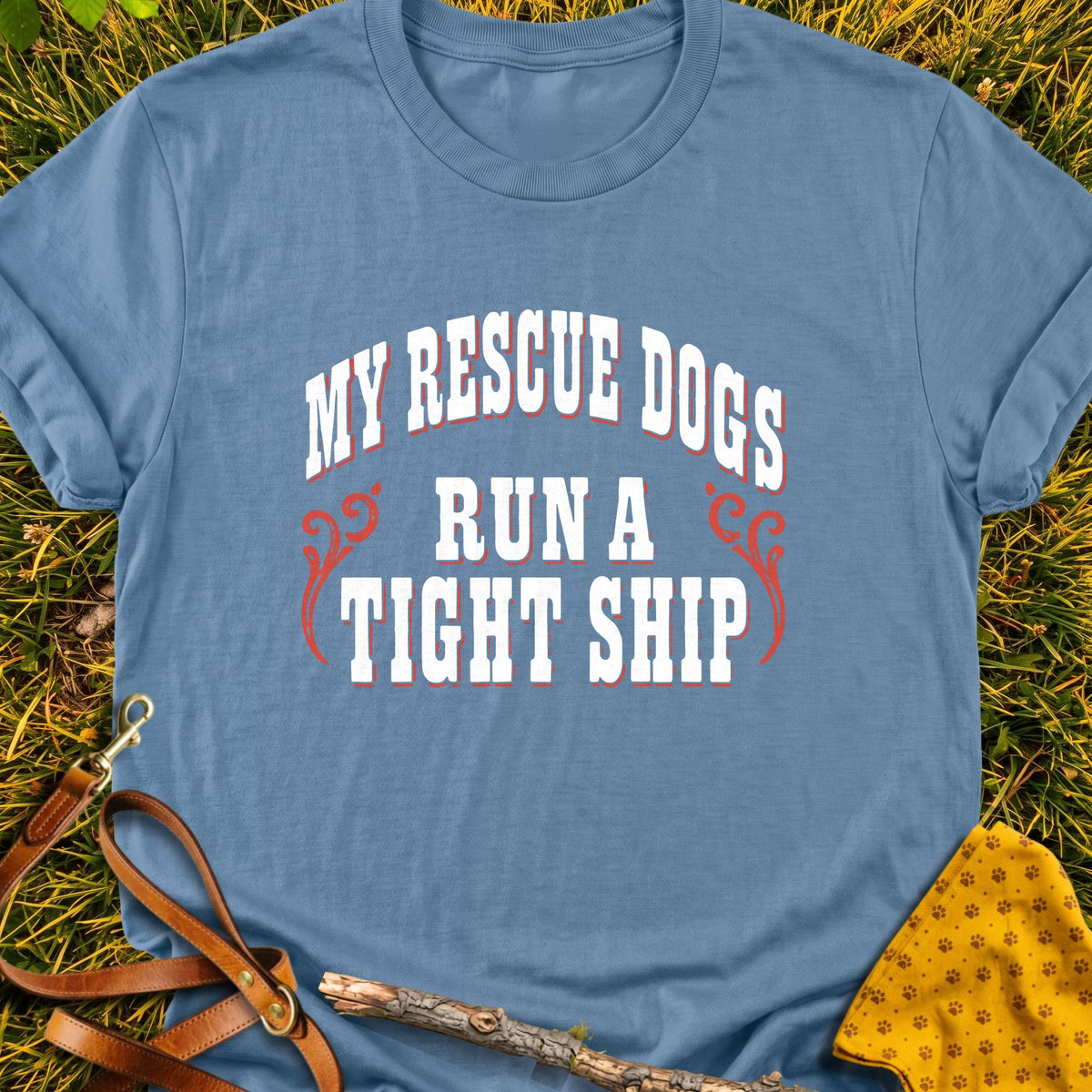 Rescue Captains V2 T-shirt in Indigo Blue - Furever Mode rescue dog tee