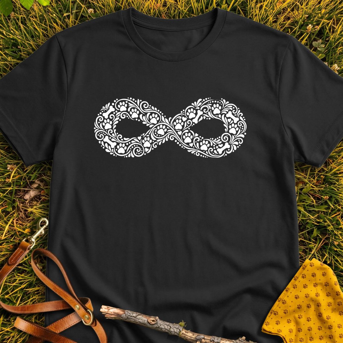 Rescue Infinity T-shirt in Black - Furever Mode rescue dog tee