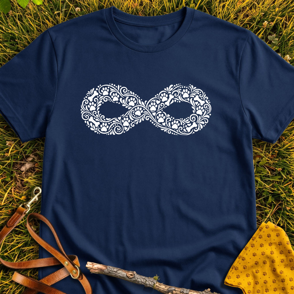 Rescue Infinity T-shirt in Navy - Furever Mode rescue dog tee