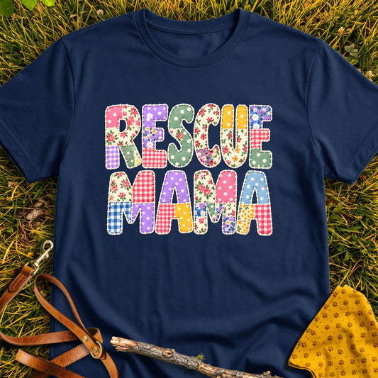 Rescue Mama T-shirt in Navy - Furever Mode rescue dog tee