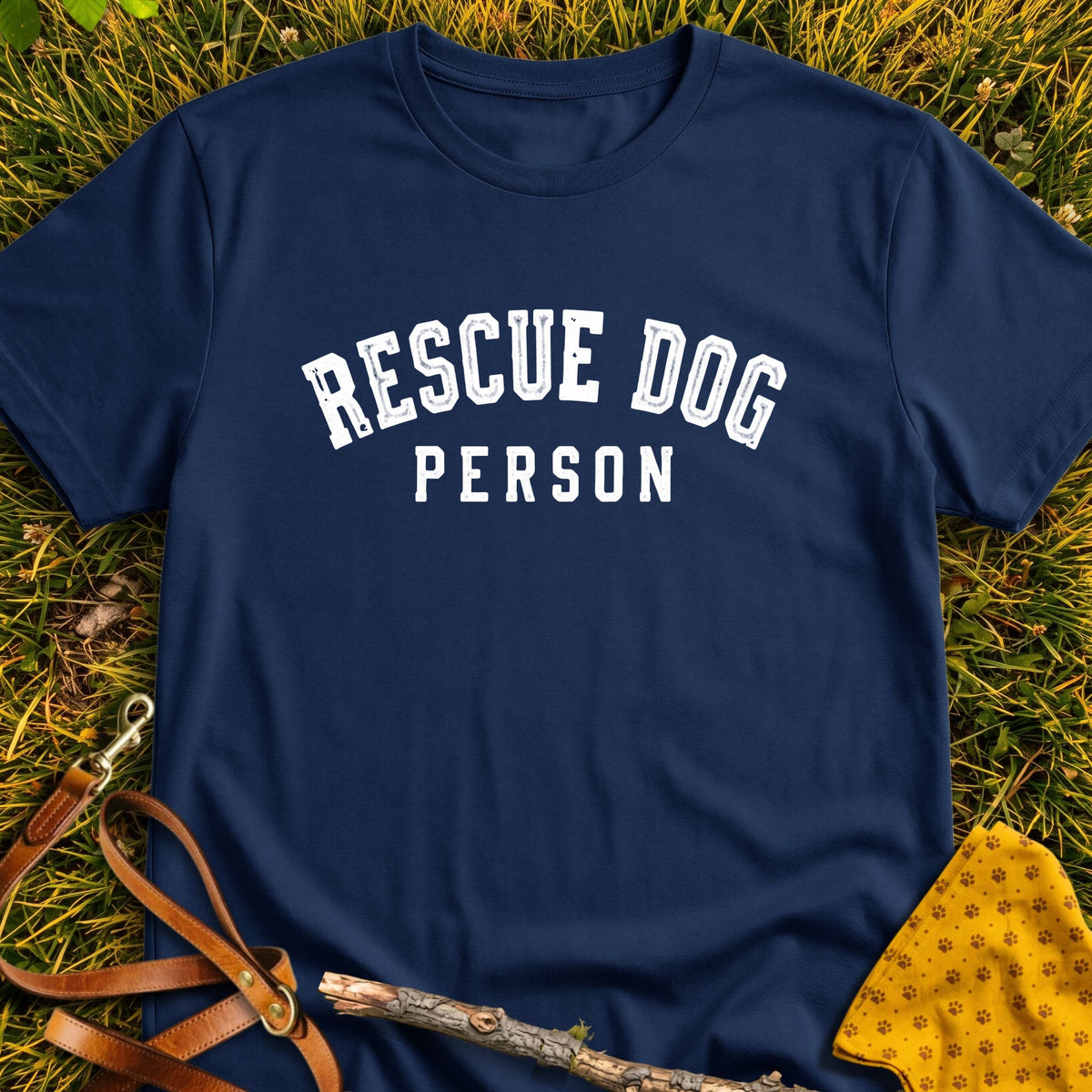 Rescue Person T-shirt in Navy - Furever Mode rescue dog tee