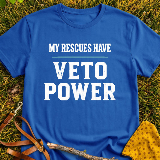 Rescues Veto T-shirt in Royal - Furever Mode rescue dog tee