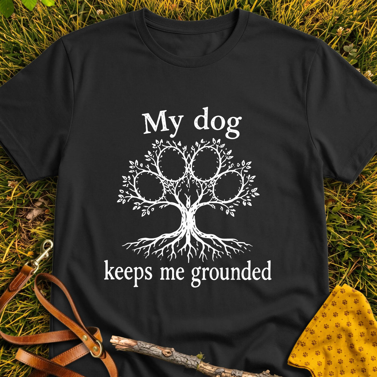 Rooted Love T-shirt in Black - Furever Mode rescue dog tee