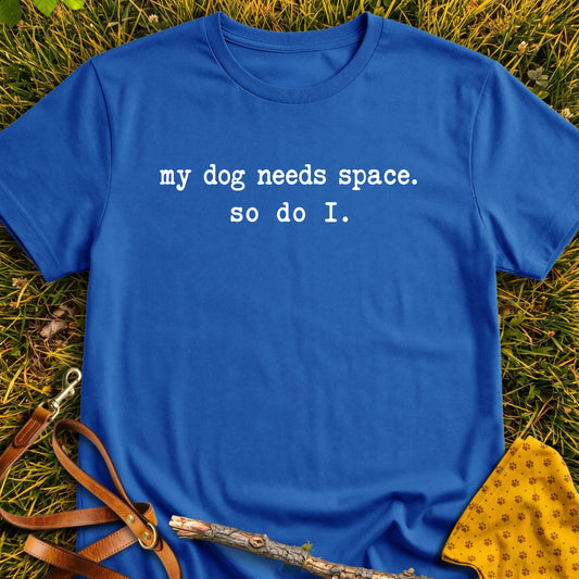 Shared Space T-shirt in Royal - Furever Mode rescue dog tee