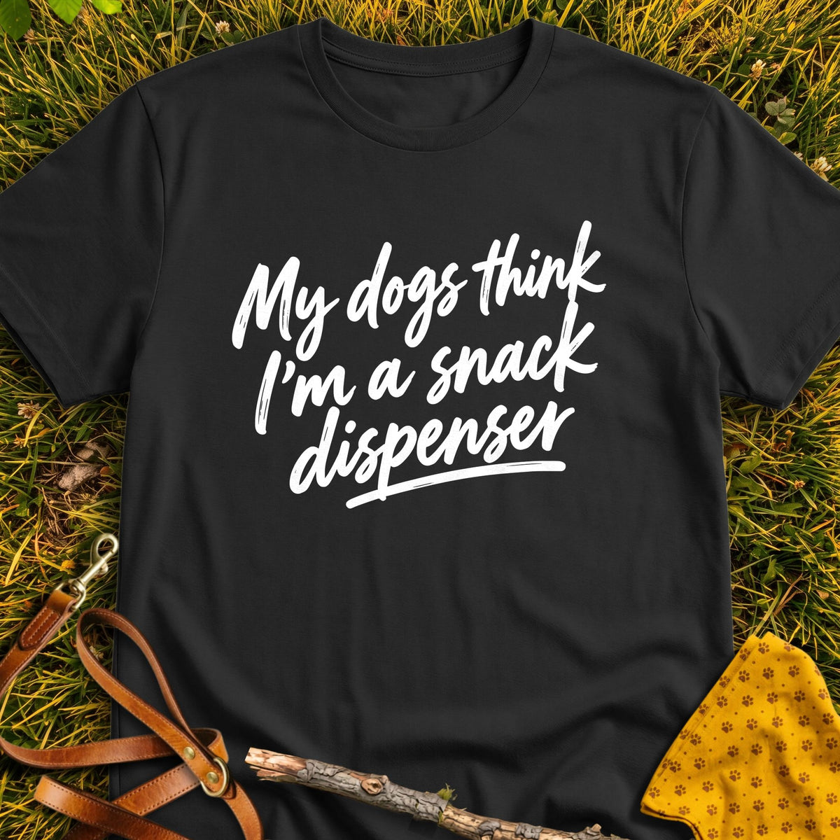 Snack Dispenser T-shirt in Black - Furever Mode rescue dog tee