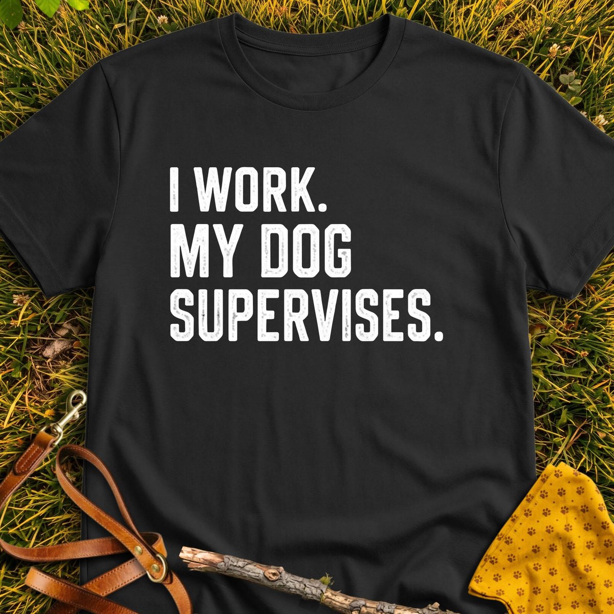 Supervisor T-shirt in Black - Furever Mode rescue dog tee