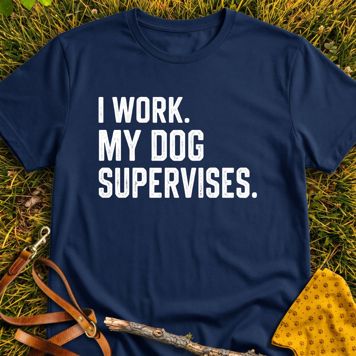 Supervisor T-shirt in Navy - Furever Mode rescue dog tee