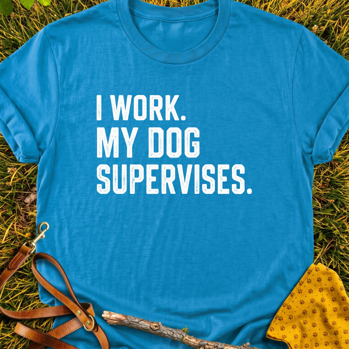 Supervisor T-shirt in Sapphire - Furever Mode rescue dog tee