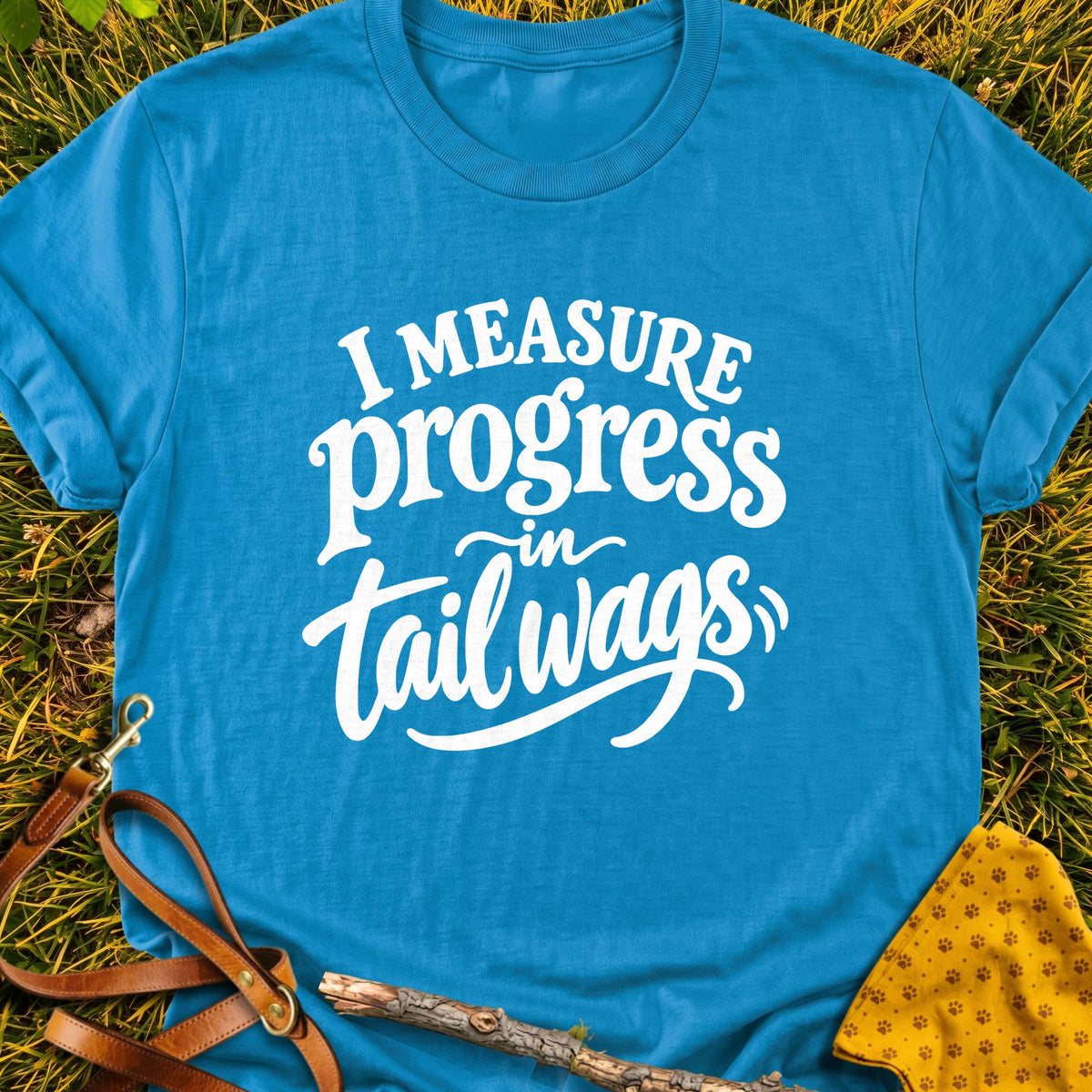 Wag Progress Refined T-shirt in Sapphire - Furever Mode rescue dog tee
